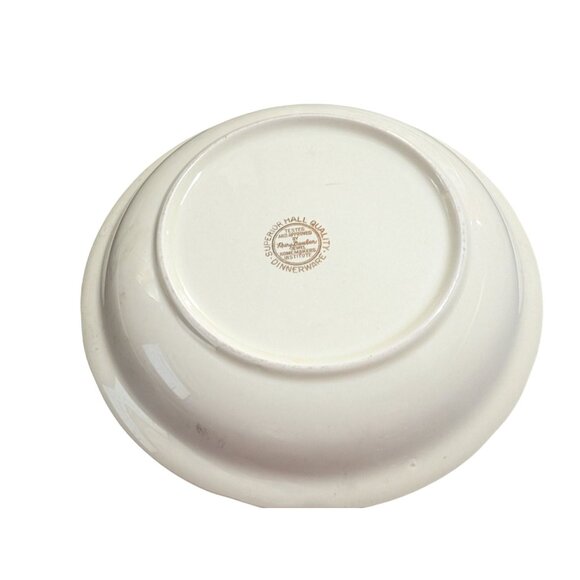 Hall Jewel Tea Autumn Leaf Mary Dunbar Dinner Plate Soup Bowl Berry Bowls Lot - Picture 8 of 9